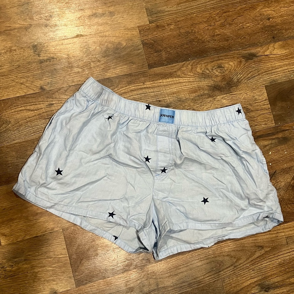 Joy spun Light Blue Shorts with Star Pattern